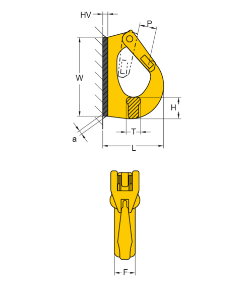 Croquis YOKE 8-081 GANCHO SOLDABLE